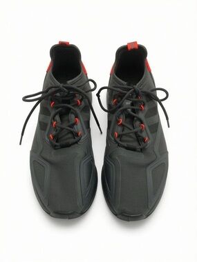 adidas Men's Black Athletic Shoes with Red Accents